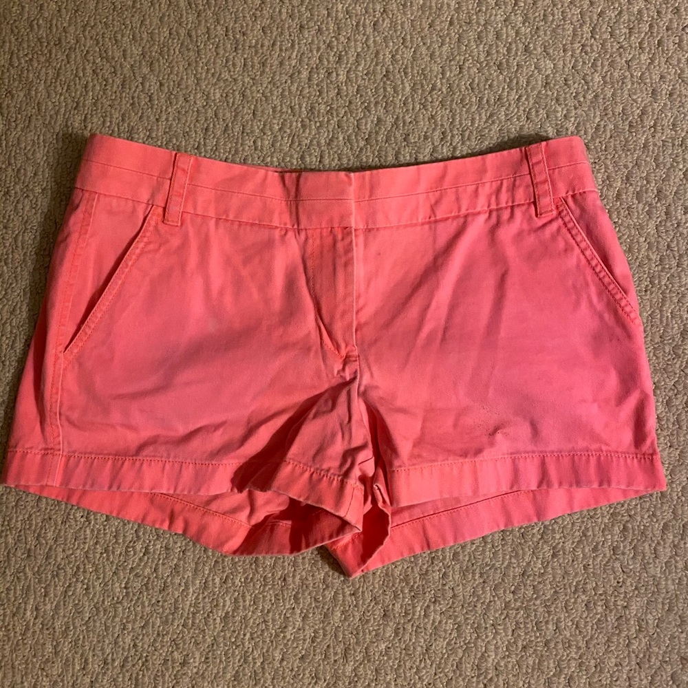 J Crew Bright pink Chino shorts